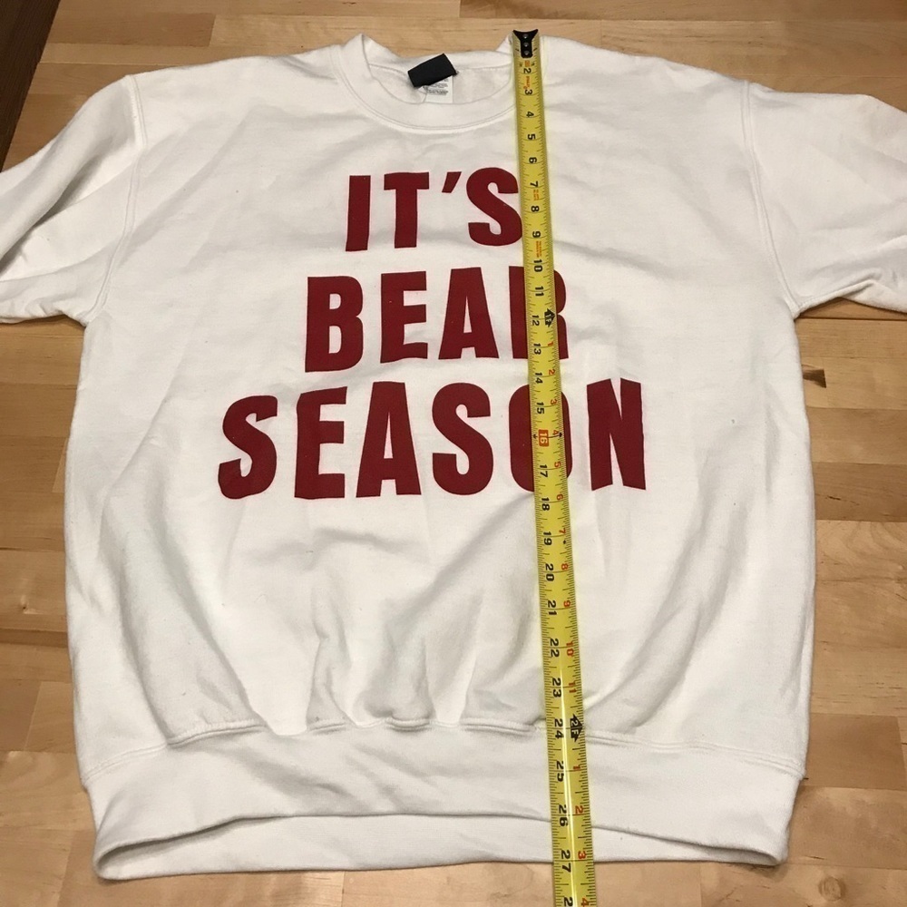 Blue 84 White Sweatshirt It’s Bear Season Beat Cal Size Medium M - Picture 7 of 10
